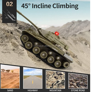 ماشین کنترلی شارژی تانک مقیاس MZ Military Battle Tank Toy 1:30_اسباب بازی